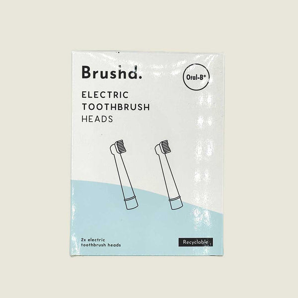 Brushd Oral B recyclable electric toothbrush heads 2 pack available from our Northamptonshire based refill shop