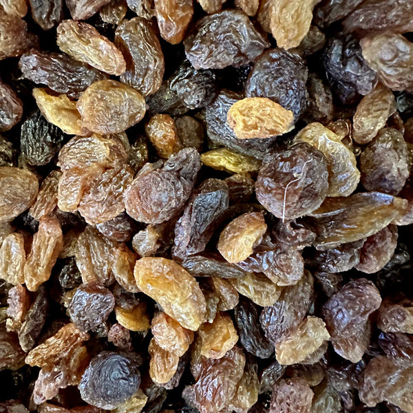 Organic dried sultanas available for refill